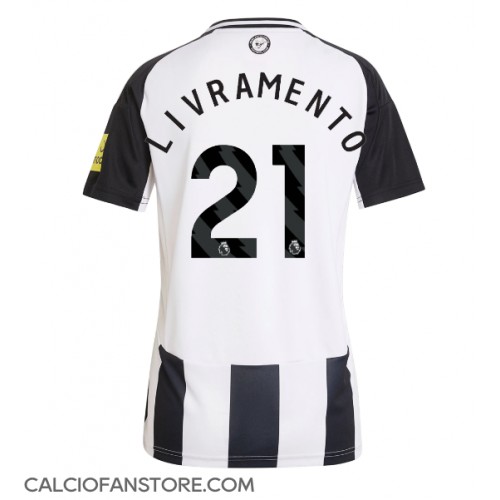 Maglia Calcio Newcastle United Tino Livramento #21 Prima Divisa Donna 2024-25 Manica Corta